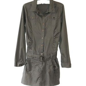 Belted Mini Dress - Army Green